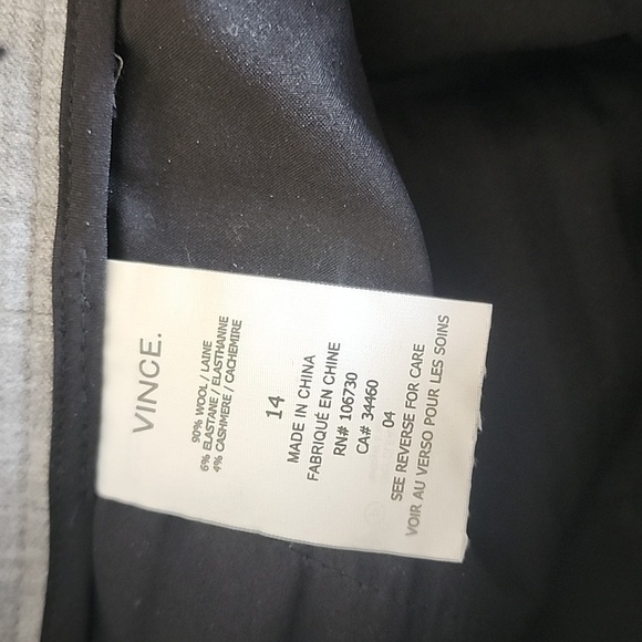 Vince Wool Cuffed trouser joggers in light grey size 14 - Picture 6 of 8